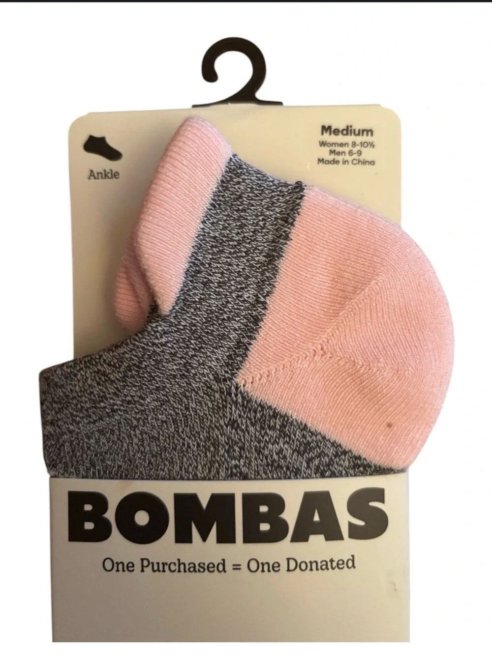 BOMBAS BUNDLE | The Originals Ankle MEDIUM Socks | Arch Support PINK Pairs NWT 2